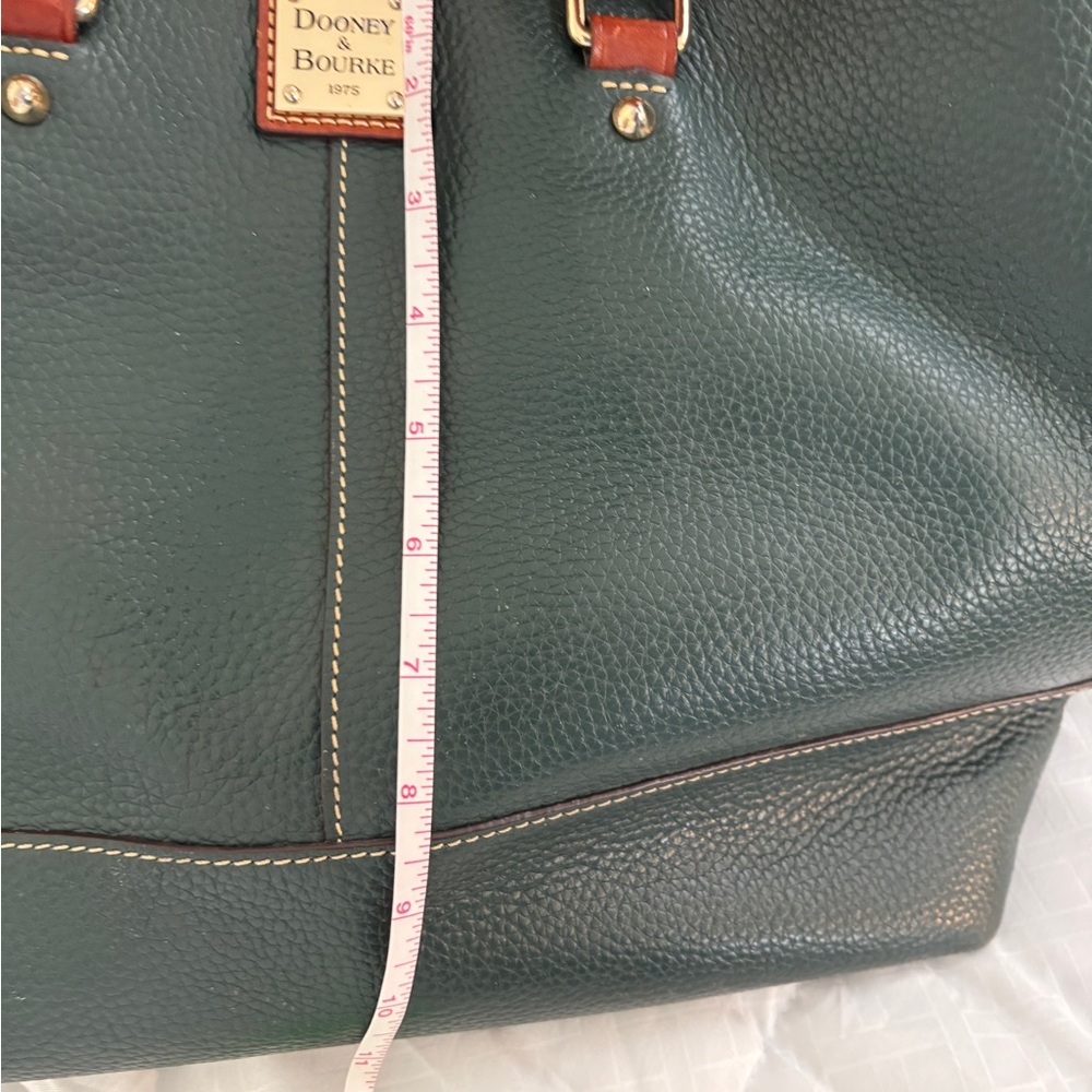 Dooney & Bourke Hunter Green All Weather Leather large satchel - Picture 8 of 10